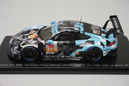 1:43 Spark S7039 Porsche 911 RSR Dempsey Proton Racing LMGTE Am class Le Mans 24 Hours Winner 2018 #77
