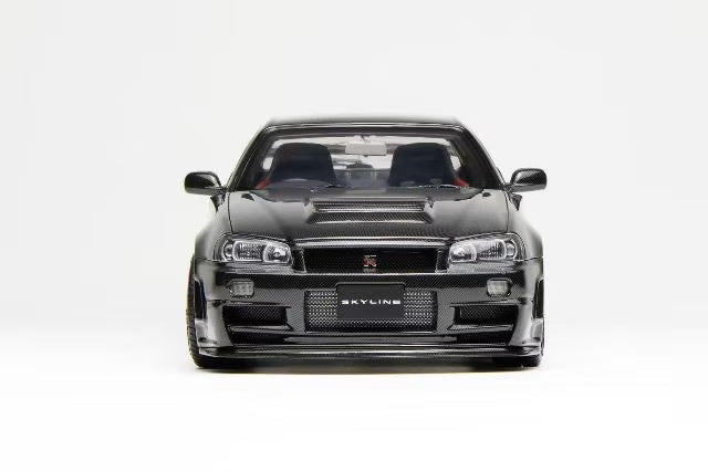[ Pre-order ] M83413 MOTORHELIX 1:18 Nissan Skyline GT-R R34 CUSTOMIZED VERSION Carbon Fiber