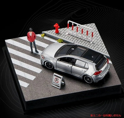 SCJ82016-A 収蔵家 Diorama 1:64 Street Corner Mini Diorama 005 Crosswalk