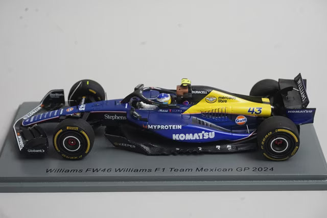 1:43 Spark S9554 Williams FW46 F1 Team Mexican GP 2024 #43 F. Colapinto