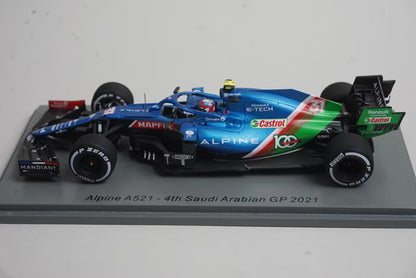 1:43 Spark S7852 Alpine A521 Saudi Arabian GP 4th 2021 #31 E. Ocon