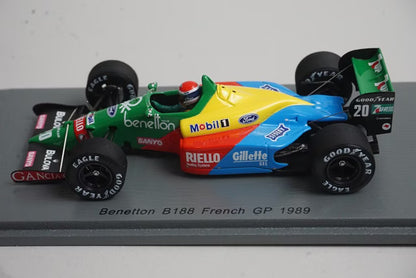 1:43 Spark S5206 Benetton B188 French GP 1989 #20 E. Pirro