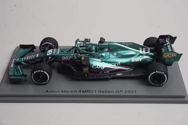 1:43 Spark S7693 Aston Martin AMR21 Italian GP 2021 #18 L. Stroll