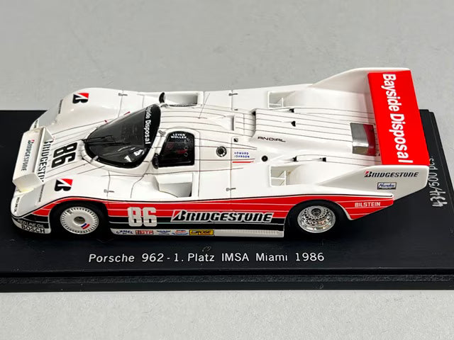 1:43 Spark CA-WOL-13 Kartima Custom Porsche 962 1.Platz IMSA Miami 1986 #86