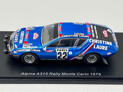 1:43 Spark S5471 Alpine A310 Monte Carlo Rally 1976 #22