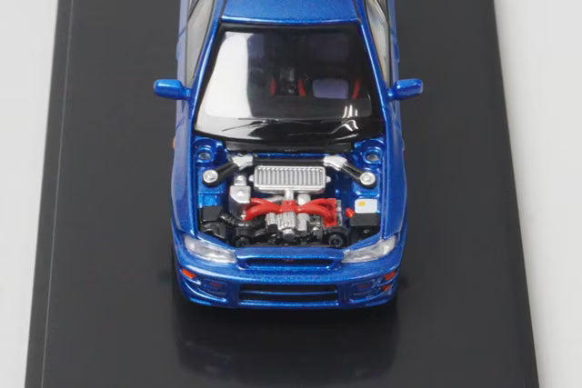 [ Pre-order ] M67108 MOTORHELIX 1:64 Subaru Impreza Wagon WRX STi Ver. VI Customized Rally Blue / Carbon Fiber Bonnet