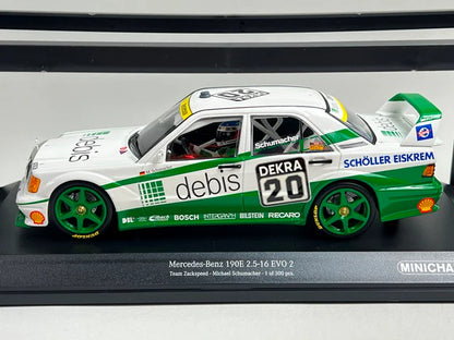 1:18 MINICHAMPS 155913620 Mercedes-Benz 190E 2.5-16 Team Zack Speed DTM 1991 #20 M. Schumacher