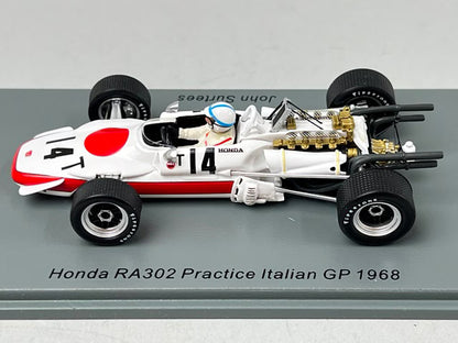 1:43 Spark S6228 Honda RA302 Practice Italian GP 1968 #14 J. Surtees