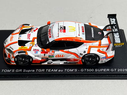 1:43 Spark 43SGT25001 au TOM'S GR Supra TGR Team GT500 Super GT 2025 #1 Sho Tsuboi / Kenta Yamashita