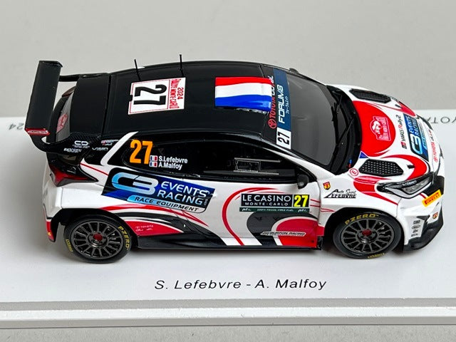 1:43 Spark S6862 Toyota GR Yaris Rally2 Breton Racing 6th RC2 Monte Carlo Rally 2024 #27