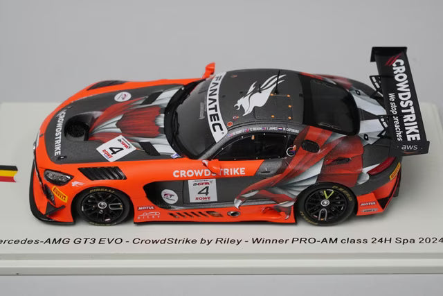 1:43 Spark SB804 Mercedes-AMG GT3 EVO CrowdStrike by Riley PRO-AM Class 24H SPA Winner 2024 #4