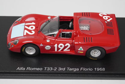 1:43 Spark SI034 Alfa Romeo T33-2 Targa Florio 3rd 1968 #192 L. Bianchi / M. Casoni