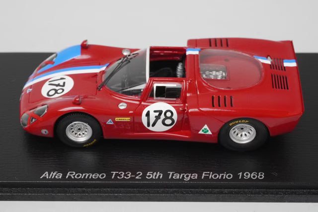 1:43 Spark SI035 Alfa Romeo T33-2 Targa Florio 5th 1968 #178 A. Pillet / R. Slotemarker