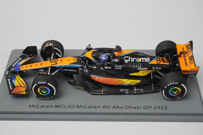 1:43 Spark S8944 McLaren MCL60 Abu Dhabi GP 6th 2023 #81 O. Piastri