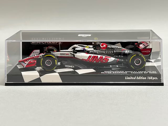 1:43 MINICHAMPS 417251087 MoneyGram Haas F1 Team VF-25 Canadian GP 2025 #87 O. Behrmann