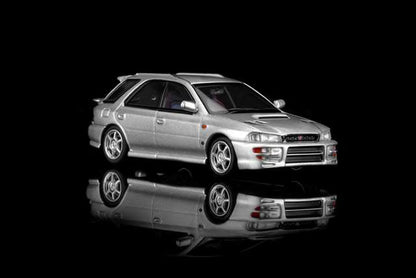 [ Pre-order ] M67103 MOTORHELIX 1:64 Subaru Impreza Wagon WRX STi ver. VI Arctic Silver Metallic