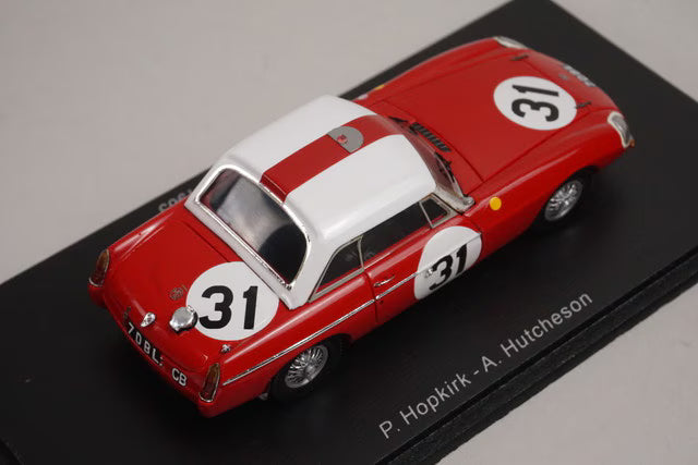 1:43 Spark S4136 MG B Hardtop Le Mans 24H 1963 #31 P. Hopkirk / R. Hutcheson