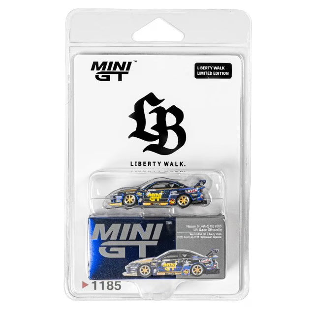 MC141-BLSP TSM MINI-GT 1:64 LB-Super Silhouette S15 Silvia Nissan #555 Liberty Walk 2025 Formula Drift Halloween SP *LBWK Limited Edition Blister Pack