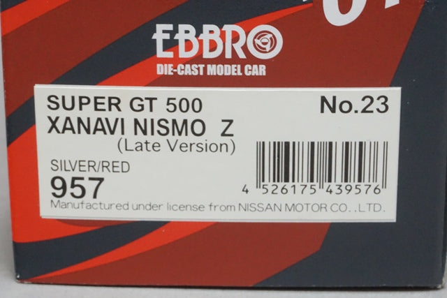 1:43 EBBRO 43957 XANAVI Nismo Z Super GT500 Late model 2007 #23