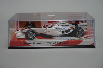 1:43 MINICHAMPS Racing Gear Super Aguri Honda SA08A Spanish GP 2008 #18 Takuma Sato