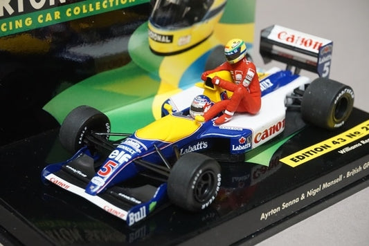 1:43 MINICHAMPS 540914305 Williams Renault FW14 Ride On Senna N.Mansell British GP 1991 #5 ASC No.27