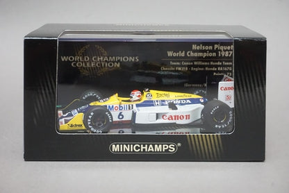 1:43 MINICHAMPS 436870006 Williams Honda FW11B World Champion 1987 #6 N.Pique model car