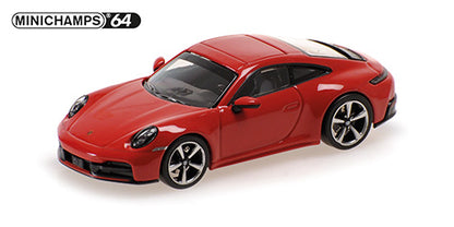 [ Back-order ] MINICHAMPS 640064020 1:64 Porsche 911 (992.2) Carrera 2025 Red model car