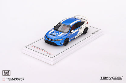 [ Back-order ] TSM TSM430767 1:43 Honda Civic Type R 2023 #3 Pace Car Blue model car