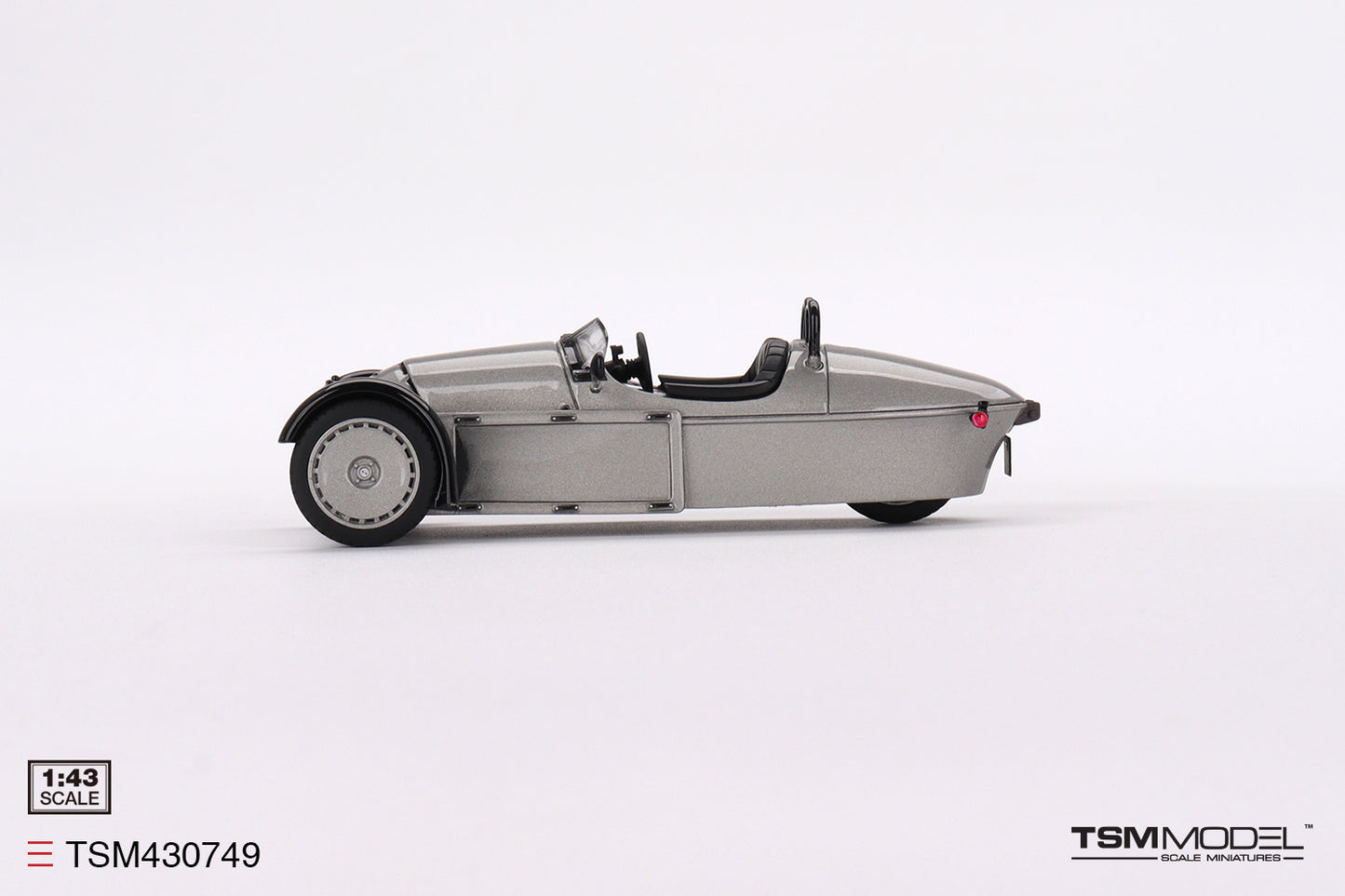 [ Back-order ] TSM TSM430749 1:43 Morgan Super 3 Rhodium Silver model car