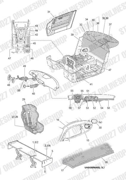 [ Back-order ] STUDIO27 CD24027 1:24 AMG GT3 Carbon decal for TAMIYA Carbon Decals