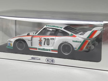 1:43 SPARK KBS052 Porsche 935 K2 Vaillant Kremer Hockenheim 1977 #70