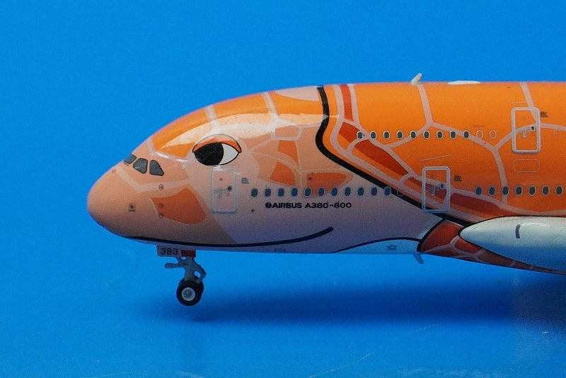 1:400 A380-800 ANA FLYING HONU Sunset Orange JA383A 04211 Phoenix airplane model