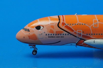 1:400 A380-800 ANA FLYING HONU Sunset Orange JA383A 04211 Phoenix airplane model