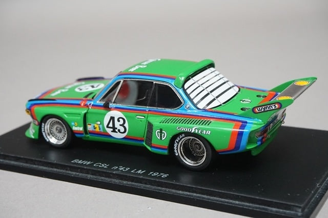 1:43 SPARK S1570 BMW 3.5 CSL Le Mans 1976 #43 model cars