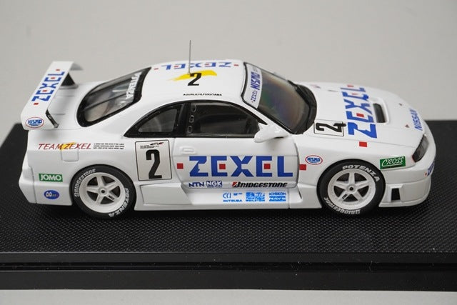 1:43 EBBRO 43978 ZEXEL Skyline R33 JGTC 1996 #2 White model car