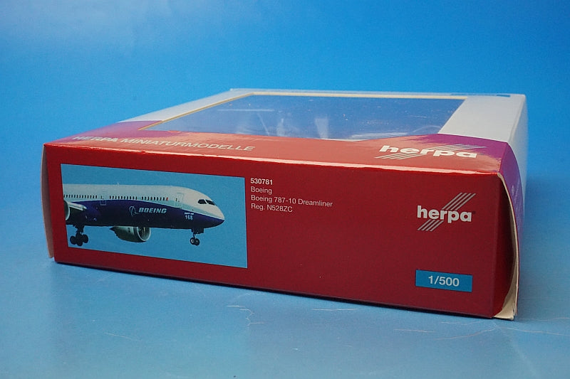 1:500 B787-10 Boeing Dreamliner N528ZC 530781 Herpa airplane model