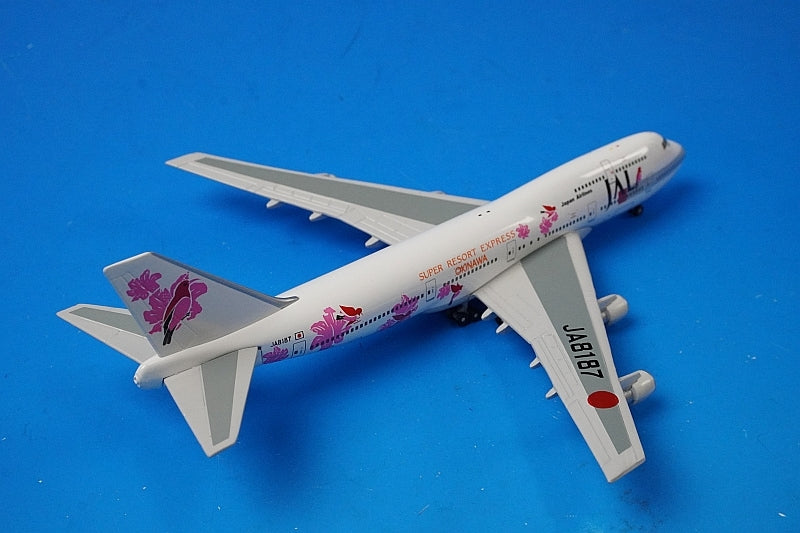 1:400 B747-300 JAL Super Resort Express Okinawa Risoccia Pink JA8187 GJJAL008 Gemini