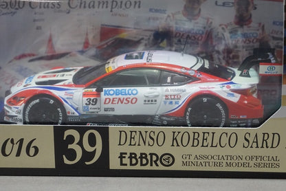 1:43 EBBRO 45378 DENSO Kobelco SARD RC F Super GT500 Champion 2016 #39 model car