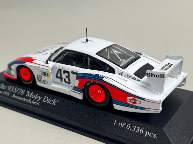 1:43 MINICHAMPS 430786743 Porsche 935 78 Moby Dick Le Mans 24h 1978 #43 R. Stommelen H. Schutch model car