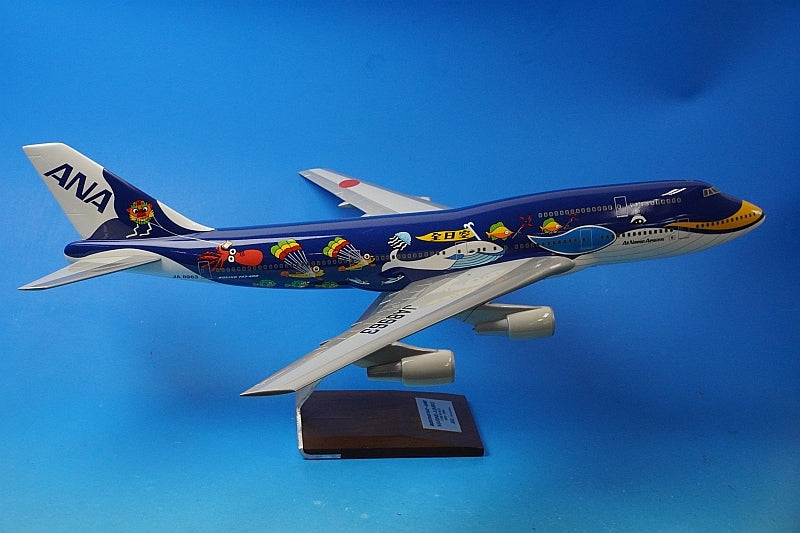 1:100 B747-400 ANA Marine Jumbo JA8963 PACMIN airplane model