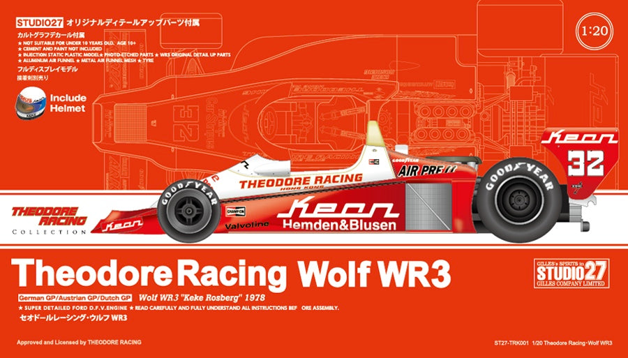 [ Back-order ]STUDIO27 TRK001 1:20 Theodore Racing EWolf WR3 Multimedia Kit