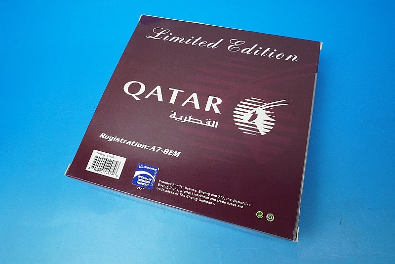 1:400 B777-300ER Qatar A7-BEM 11474 Phoenix airplane model