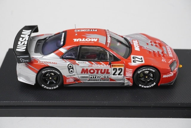 1:43 EBBRO P413 MOTUL Pitwork Skyline GT-R JGTC 2003 #22 Red/Silver model car