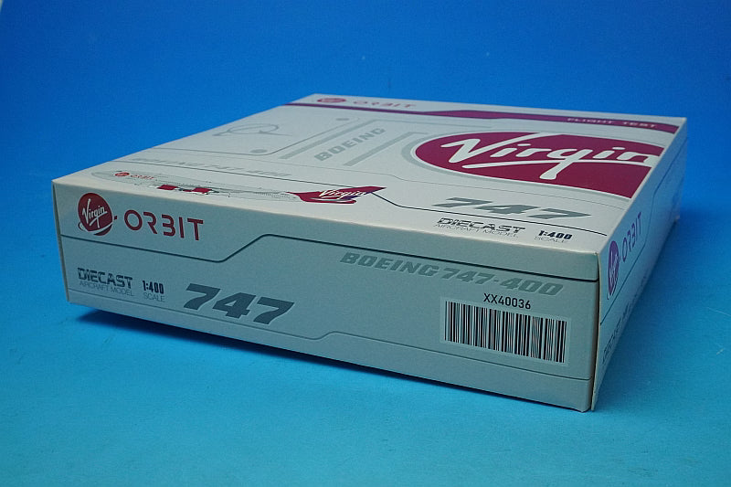1:400 B747-400 Virgin Orbit with LauncherOne air-launched rocket N744VG XX40036 JC Wings airplane model