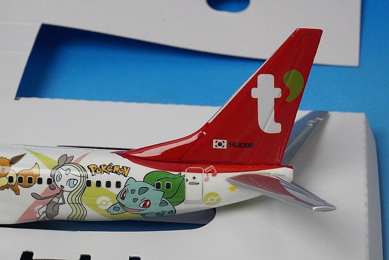 1:200 B737-800 T'way Pikachu Jet HL8306 T'way airplane model