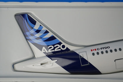 1:100 A220-100 Airbus House Color C-FFDO SKR957 SKYMARKS airplane model