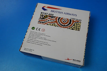 1:500 B747-400 British Water Dreaming G-BNLK 2002-34 Big Bird airplane model