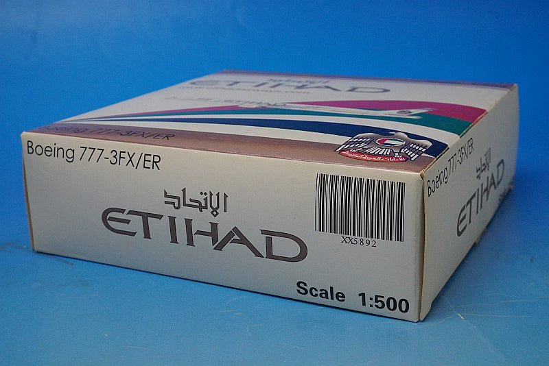 1:500 B777-300ER Etihad New Paint A6-ETA XX5892 JC Wings airplane model