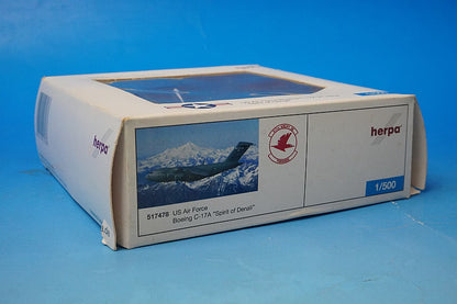 1:500 C-17A Globemaster III US Air Force 3rd Wing 517478 Herpa airplane model