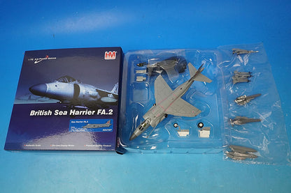 1:72 Sea Harrier FA-2, British Royal Navy, equipped with Sea Eagle anti-ship missiles, 2002, ZH804 HA4107 Hobby Master airplane model